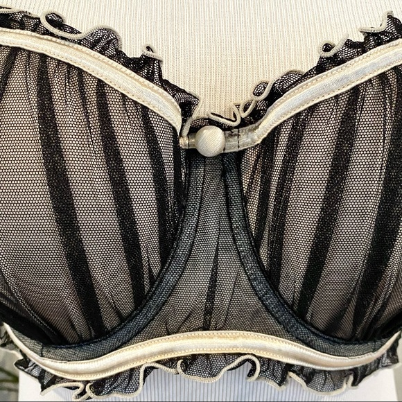 NWOT Kardashian Kollection Intimates Ruffle Balconette Bra, 34C - Picture 6 of 12